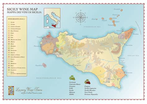 Sicily Wine Region Map » CellarTours