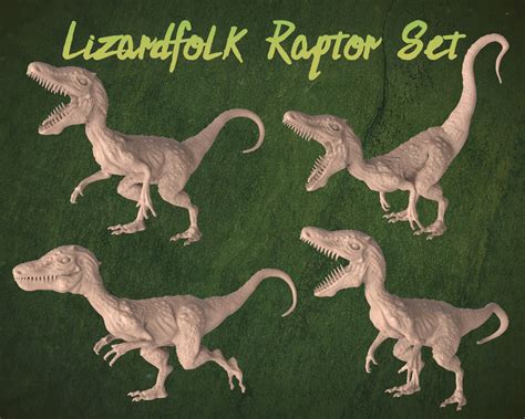 Raptor Miniature Set Velociraptor Mini Pack for D&D 5e, Pathfinder and Other Rpg's 32mm - Etsy