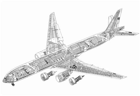 Boeing 777 Cutaway Drawing in High quality