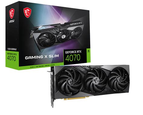 MSI GEFORCE RTX 4070 GAMING X 12GB GDDR6X SLIM GRAPHICS CARD - Nexcom Computers