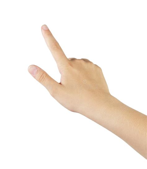 Female Teen Hand Touch Gesture for Tablet or Smartphone Stock Image - Image of virtual, press ...