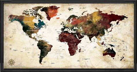 Large World Map Posterworld Map Printworld Map Decalworld | Etsy