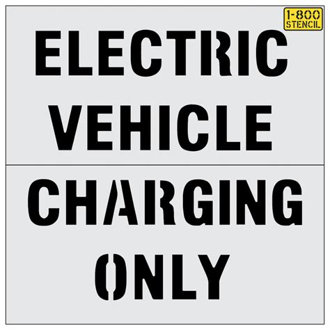 Electric Vehicle Parking and Charging Station Stencils - 1-800-Stencil