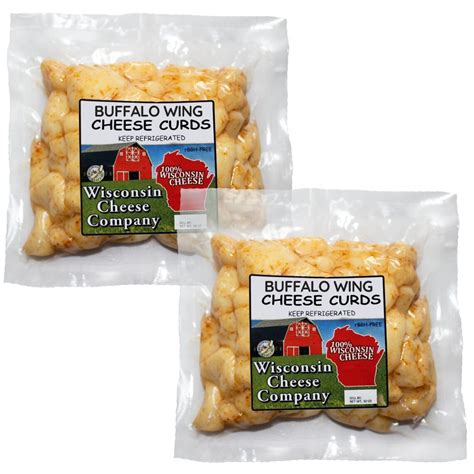 Wisconsin's Best and Wisconsin Cheese Company Buffalo Wing Cheese Curd Snacks. 2 Ct. 10 Oz. Pack ...