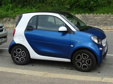 Blue And White Smart Car Free Stock Photo - Public Domain Pictures