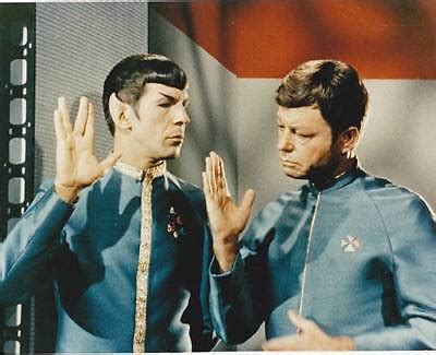 Spock McCoy & Vulcan salute 1966 STAR TREK 8x10 color | eBay