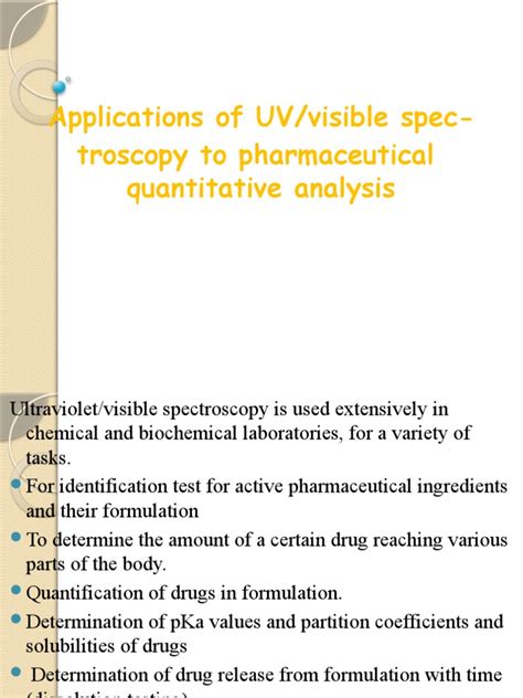 Applications of UV Visible Light | PDF | Ultraviolet–Visible Spectroscopy | Spectrophotometry