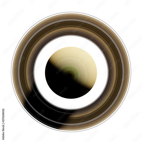 planet Saturn isolated on white background, top view Stock Illustration | Adobe Stock