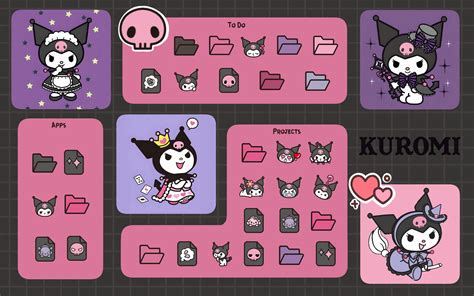 Kuromi Folder Icons - Free Sanrio Windows & Mac Folder Icons 🎀