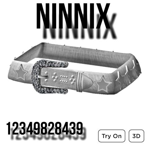 White Rhinestone Belt (3.0) | Y2k accessories, Roblox codes, Y2k belt