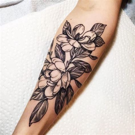 magnolia flower tattoo photo - pappyvanwinklebourbon