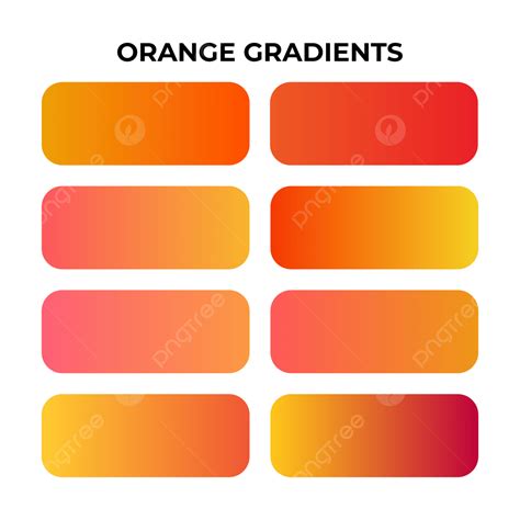 Set Of Orange Gradient Color Palette Vector, Orange Gradient Background, Color Schemes Color ...