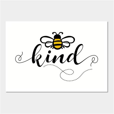 a bee with the word kind on it's back and its name written in black ink