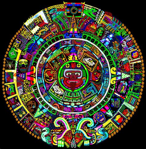 Mayan Calendar Redux Mixed Media by Myztico Campo - Fine Art America