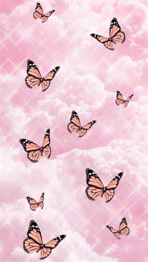 [最も共有された！ √] aesthetic wallpapers butterfly bling pink 252785