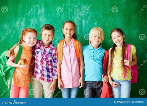 Happy school friends stock photo. Image of childhood - 60525740