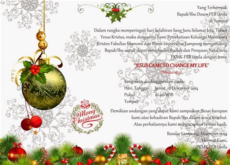 Contoh Undangan Natal Sekolah Minggu - 55+ Koleksi Gambar