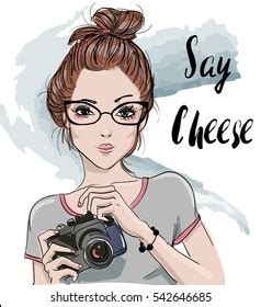 Female Photographer Cartoon