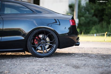 Fancy Look of Black Audi S5 Wearing Gloss Black Avant Garde Wheels — CARiD.com Gallery