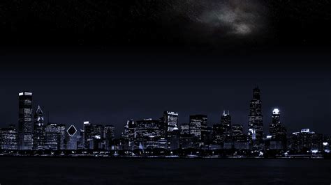 Night City Wallpaper Free | Dark landscape, City wallpaper, Dual monitor wallpaper