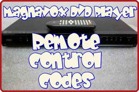 Magnavox DVD Player Remote control codes and setup Programming