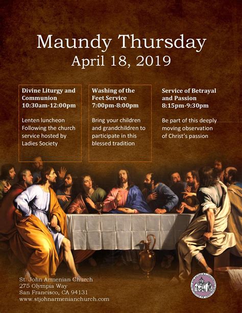 Maundy Thursday Divine Liturgy | St. John Armenian Apostolic Church