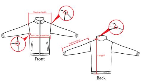 Size Chart of Zipper Tracksuit - each Design and Uniform Store ...