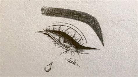 Sketch Of A Crying Eye