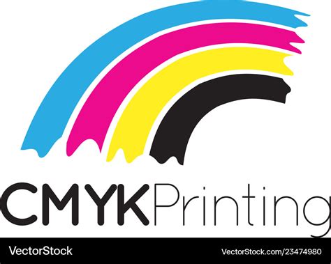 Cmyk printing logo icon graphic design template Vector Image