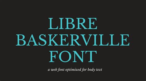 Libre Baskerville Font Free Download