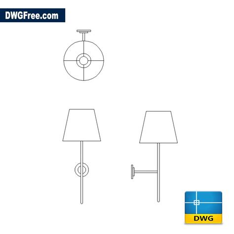 Bedroom Wall Lamp DWG Free [ Drawing 2020 ] - in AutoCAD Blocks 2D.