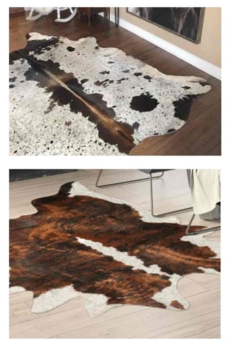 Real Cowhide Rug Living Room Ideas | Layered Cowhide Rugs