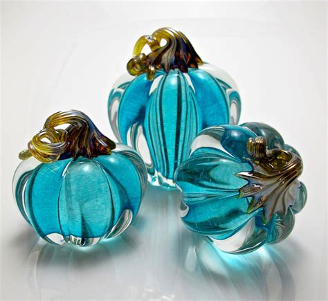 Blue Pumpkin by Anchor Bend Glassworks (Art Glass Pumpkin) | Artful Home