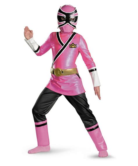 Samurai Pink Power Ranger Kids Movie Superhero Costume