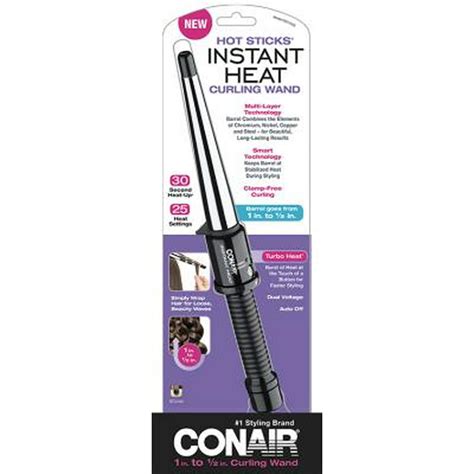 Conair Hot Sticks Instant Heat Curling Wand 1/2" to 1" - Walmart.com - Walmart.com