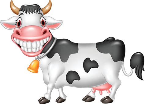 Happy cartoon cow 8078470 Vector Art at Vecteezy