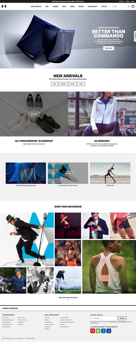 Under Armour | eCommerce Website Design Gallery & Tech Inspiration