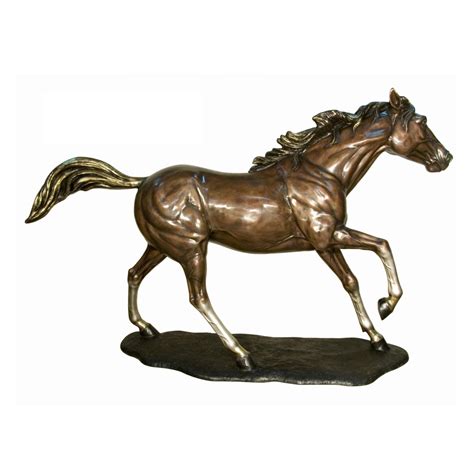 Bronze Galloping Horse Sculpture on Base - Florida Bronze Statues ...