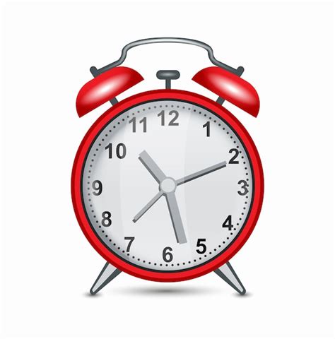 Premium Vector | Red alarm clock icon isolated on white