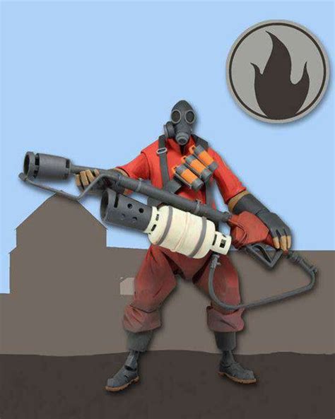 NECA Team Fortress 2 RED Series 1 The Pyro Action Figure - ToyWiz