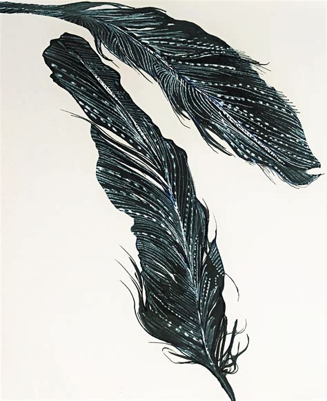 Feather Art Raven Halloween Fall Home Decor Fall Wall - Etsy