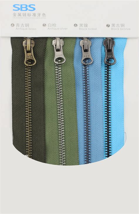 Teeth Color Of Metal Zipper | SBS Zipper.Metal zippers suppliers in China