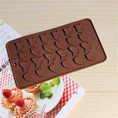 Maple Sugar Candy Molds. Freshware CB-600RD 8-Cavity Leaf Shape Silicone Mold for Making Soap ...