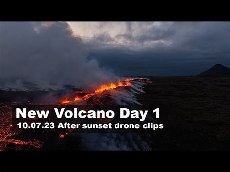 Drone Footage of a New Icelandic Volcano Erupting