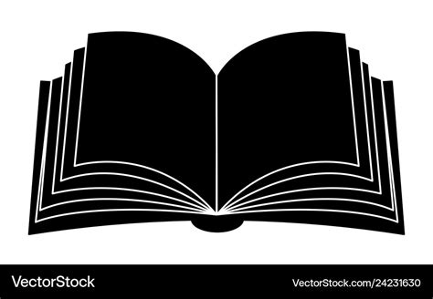 Open book clipart silhouette symbol icon design Vector Image