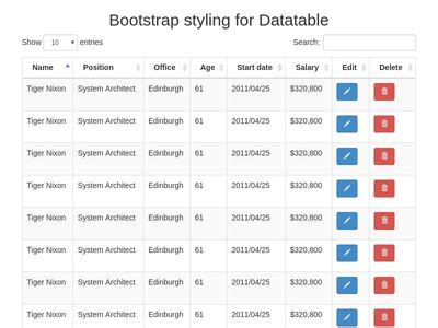 Bootstrap Datatable Template Free Download - FREE PRINTABLE TEMPLATES