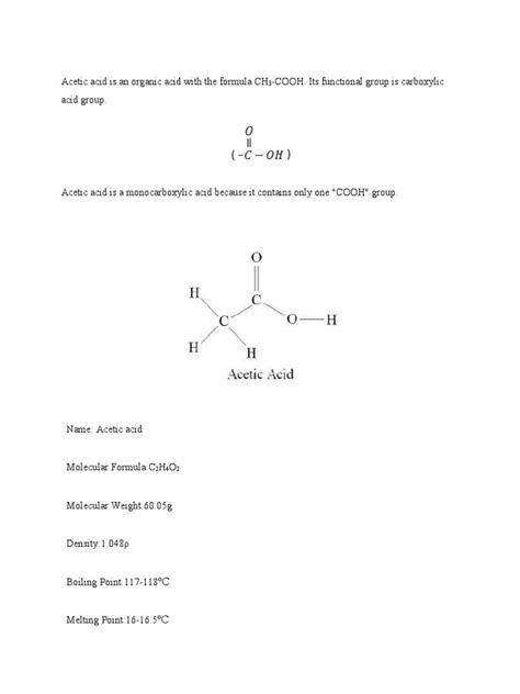 Acetic acid-properties and its uses.docx | Acetic Acid | Carboxylic Acid