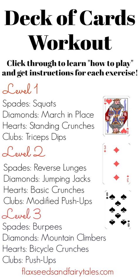 Deck of Cards Workout: The Exciting Workout w/ Fast Results! | Card ...