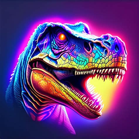 Generative Ai Neon Dinosaur Stock Illustrations – 201 Generative Ai Neon Dinosaur Stock ...