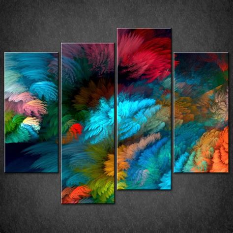 ABSTRACT COLOURFUL SPLIT CANVAS WALL ART PICTURES PRINTS LARGER SIZES ...